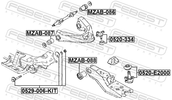 Ball Joint - 0520-334 FEBEST