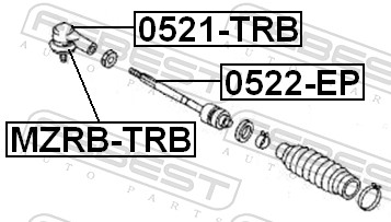 Inner Tie Rod - 0522-EP FEBEST