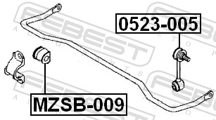 Rod/Strut, stabiliser - 0523-005 FEBEST