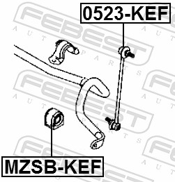 Rod/Strut, stabiliser - 0523-KEF FEBEST