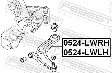 Track Control Arm - 0524-LWLH FEBEST