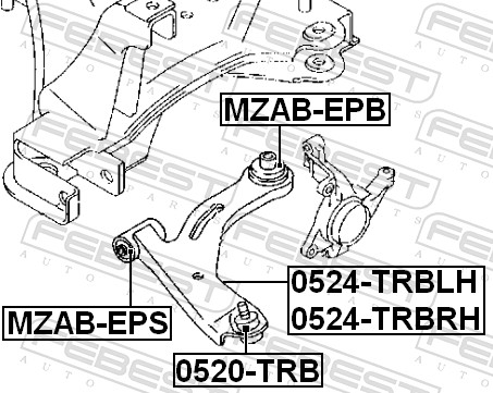 Track Control Arm - 0524-TRBRH FEBEST