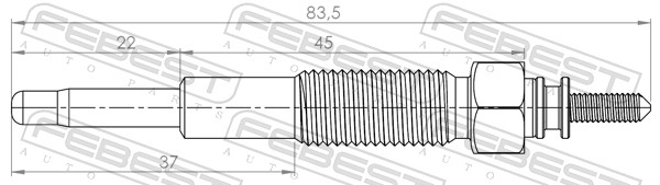 Glow Plug - 05642-001 FEBEST