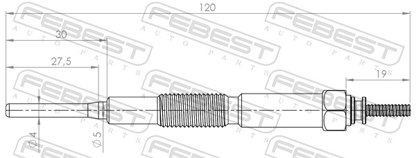 Glow Plug - 05642-002 FEBEST