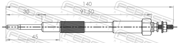 Glow Plug - 05642-003 FEBEST