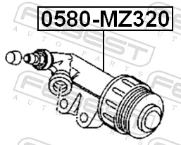 Slave Cylinder, clutch - 0580-MZ320 FEBEST