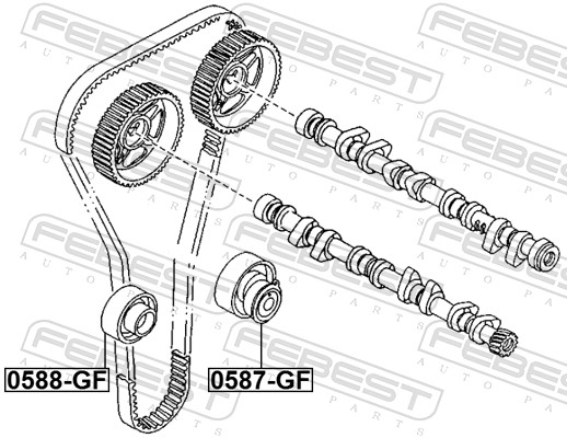 Tensioner Pulley, timing belt - 0587-GF FEBEST