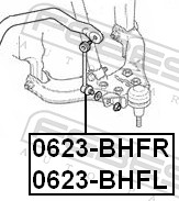 Rod/Strut, stabiliser - 0623-BHFR FEBEST