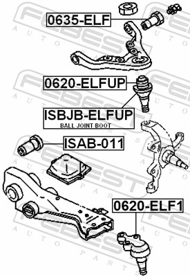 Support, control arm - 0635-ELF FEBEST