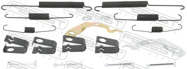 Accessory Kit, parking brake shoes - 0704-JB627R-KIT FEBEST