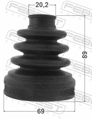 Bellow, drive shaft - 0715-RS413 FEBEST