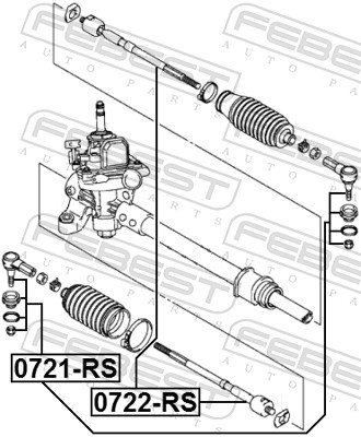 Tie Rod End - 0721-RS FEBEST
