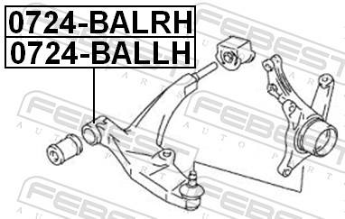 Track Control Arm - 0724-BALLH FEBEST