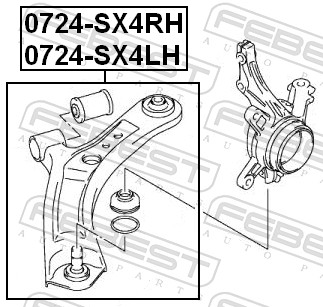 Track Control Arm - 0724-SX4RH FEBEST