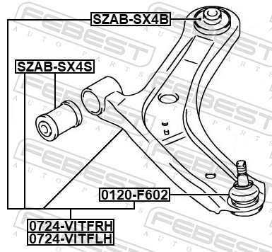 Track Control Arm - 0724-VITFLH FEBEST