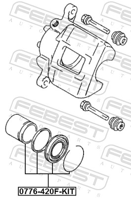 Repair Kit, brake caliper - 0776-420F-KIT FEBEST