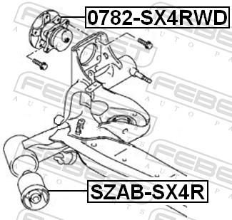 Wheel Hub - 0782-SX4RWD FEBEST