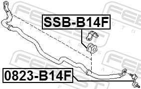 Тяга / стойка, стабилизатор - 0823-B14F FEBEST
