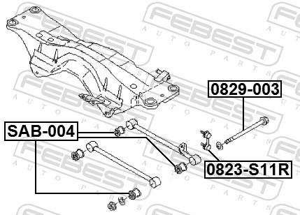 Болт регулировки развала колёс - 0829-003 FEBEST