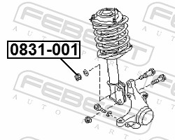 Caster Shim, axle beam - 0831-001 FEBEST