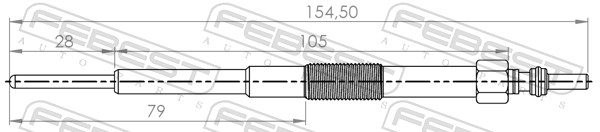 Glow Plug - 08642-001 FEBEST