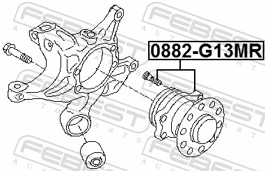 Wheel Hub - 0882-G13MR FEBEST