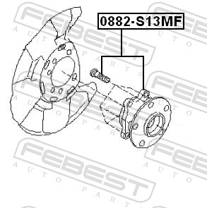 Wheel Hub - 0882-S13MF FEBEST