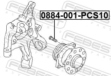 Wheel Stud - 0884-001-PCS10 FEBEST
