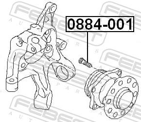 Wheel Stud - 0884-001 FEBEST