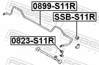 Sway Bar, suspension - 0899-S11R FEBEST