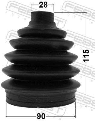 Bellow Set, drive shaft - 1017P-V250 FEBEST