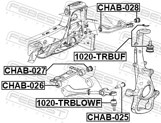 Ball Joint - 1020-TRBUF FEBEST