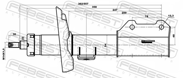Shock Absorber - 10660580FL FEBEST
