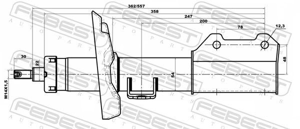 Shock Absorber - 10660581FR FEBEST
