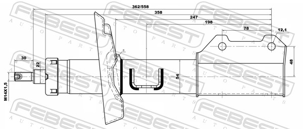 Shock Absorber - 10660618FR FEBEST