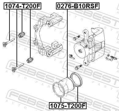 Guide Bolt, brake caliper - 1074-T200F FEBEST