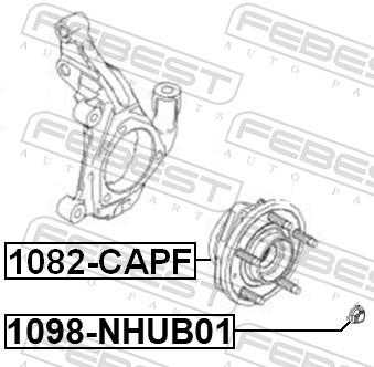 Ступица колеса - 1082-CAPF FEBEST