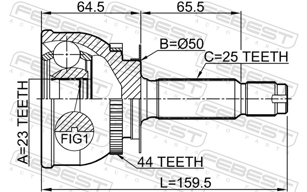 Joint Kit, drive shaft - 1210-MATA44 FEBEST
