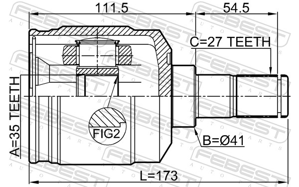 Joint Kit, drive shaft - 1211-CMLH FEBEST
