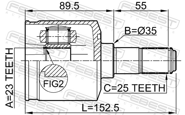 Joint Kit, drive shaft - 1211-LAN FEBEST