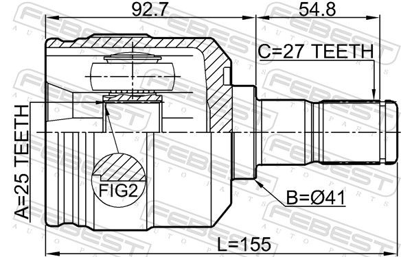 Joint Kit, drive shaft - 1211-SANFER FEBEST