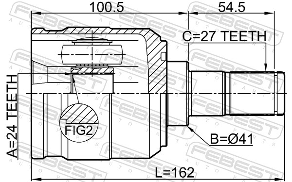 Joint Kit, drive shaft - 1211-TUC20MT FEBEST