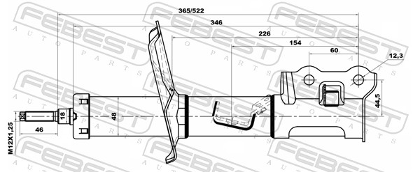 Shock Absorber - 12110-002FR FEBEST