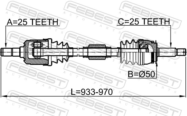 Albero motore/Semiasse - 1214-CAMTRH FEBEST