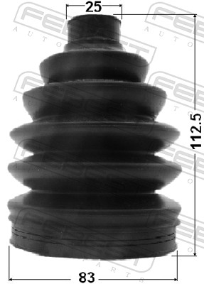 Bellow, drive shaft - 1217P-TUC20 FEBEST