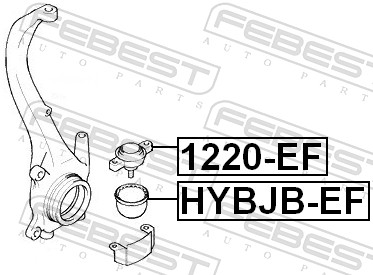 Шарнир независимой подвески / поворотного рычага - 1220-EF FEBEST