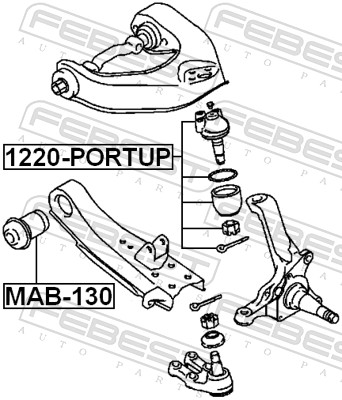 Ball Joint - 1220-PORTUP FEBEST