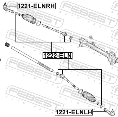 Tie Rod End - 1221-ELNRH FEBEST
