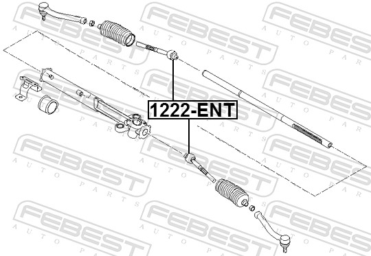 Giunto assiale, Asta trasversale - 1222-ENT FEBEST