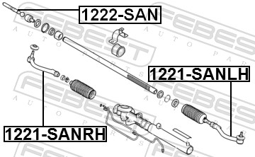 Inner Tie Rod - 1222-SAN FEBEST